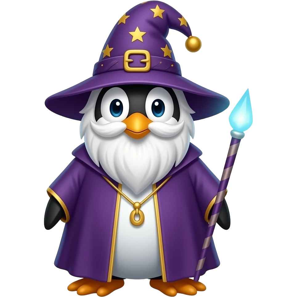 Penguin Wizard emoji