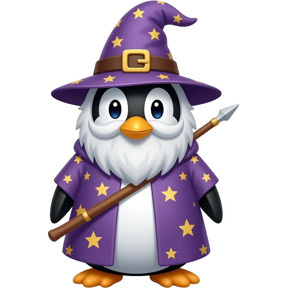 Penguin Wizard emoji