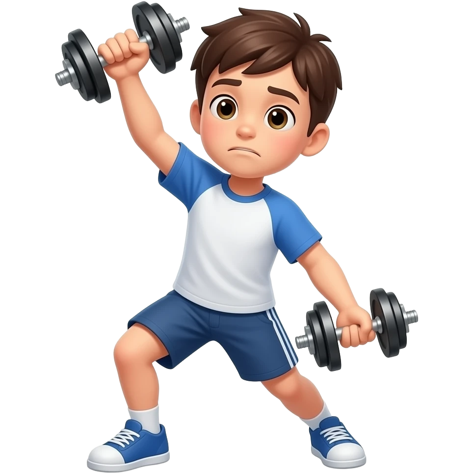 difficult dumbbell boy emoji