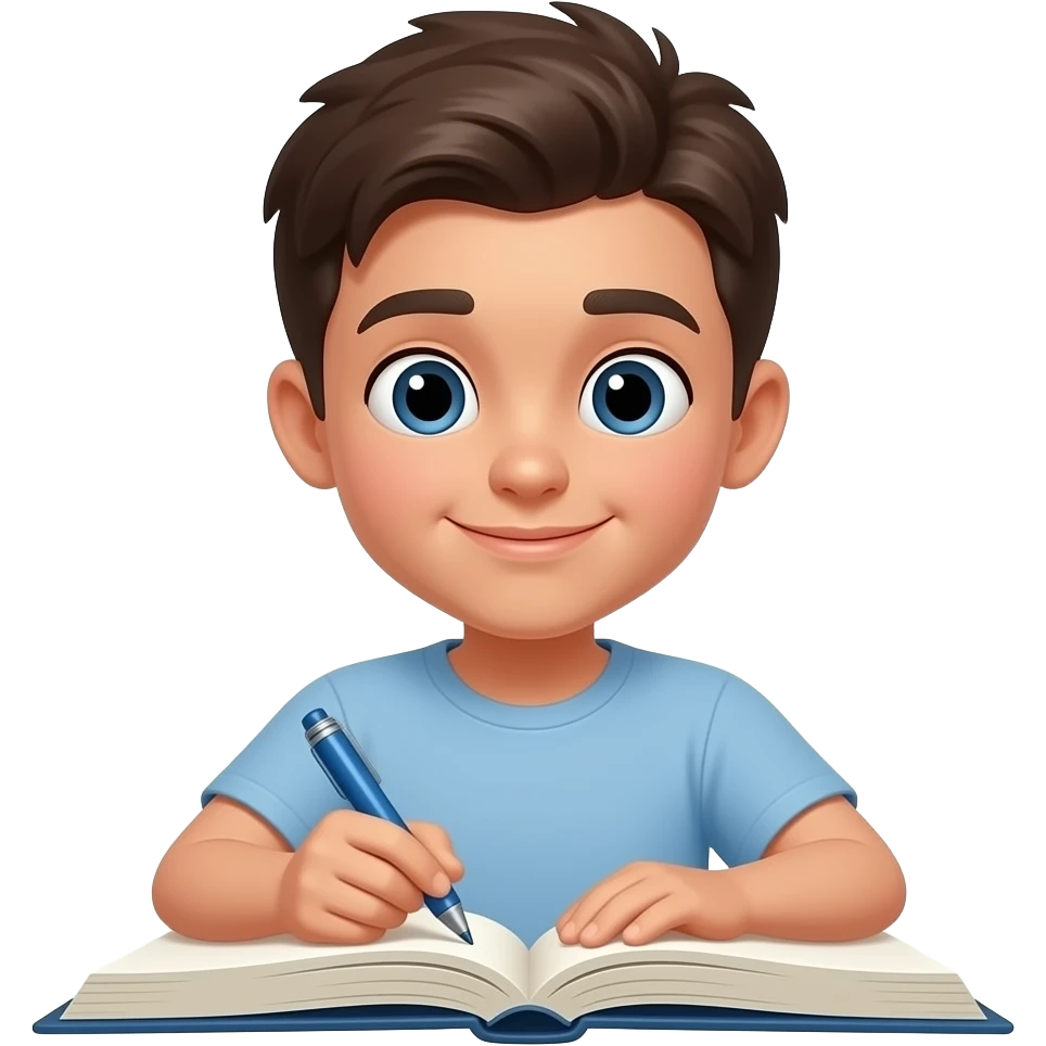 شاب بيكتب يومياته emoji
