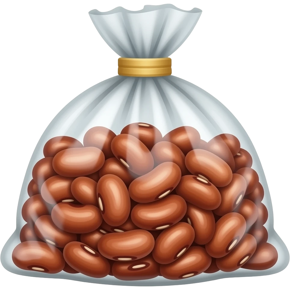 grocery store bag of dried kidney beans emoji | AI Emoji Generator