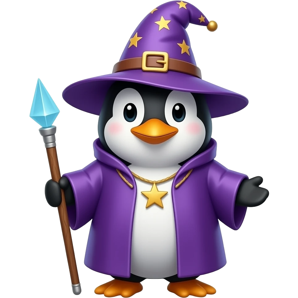 Penguin Wizard emoji