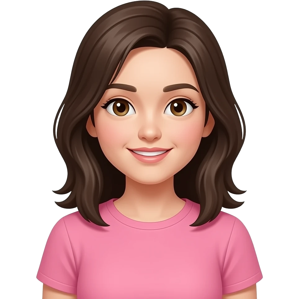 Menina de blusa rosa emoji
