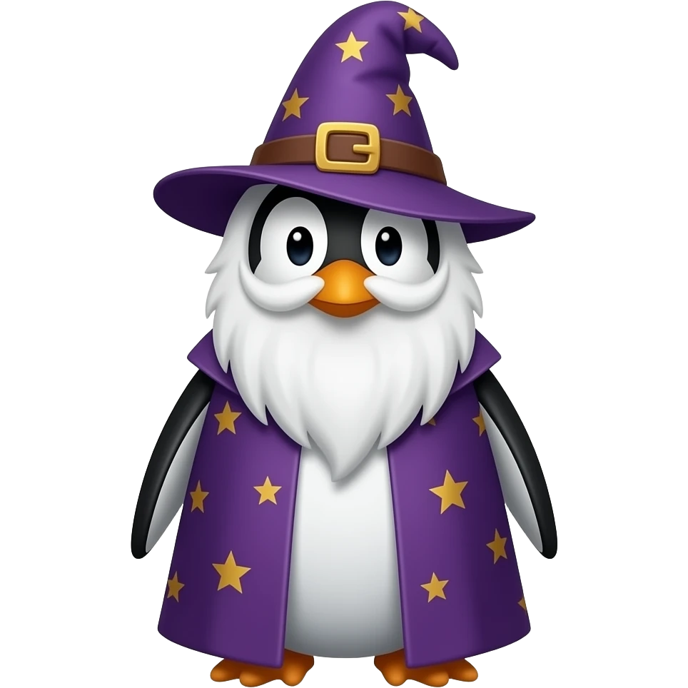 Penguin Wizard emoji