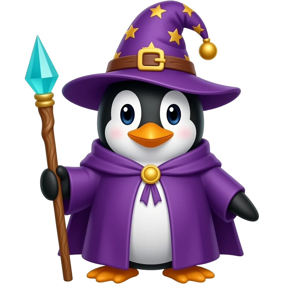 Penguin Wizard emoji