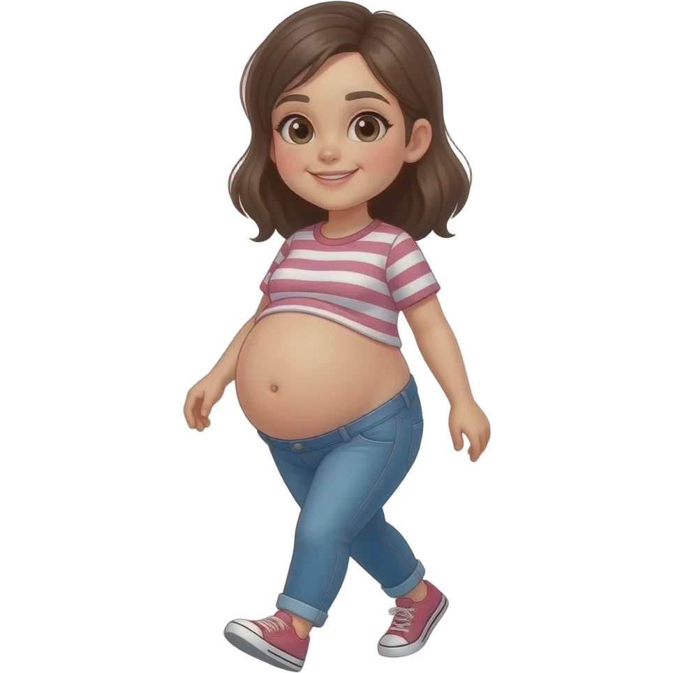 girl look at you tummy,big and full,ready to go pop,so full that a heavy fat stomach wants a gentle rub,A Bellybutton,had too much to eat,even one can’t fast but walks like one is pregnant with a baby bump sticking out and leading the way. emoji