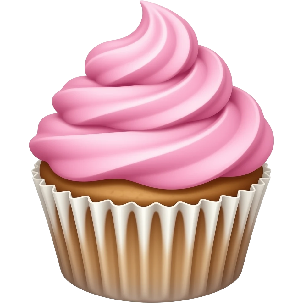 Cupcake with pink icing emoji