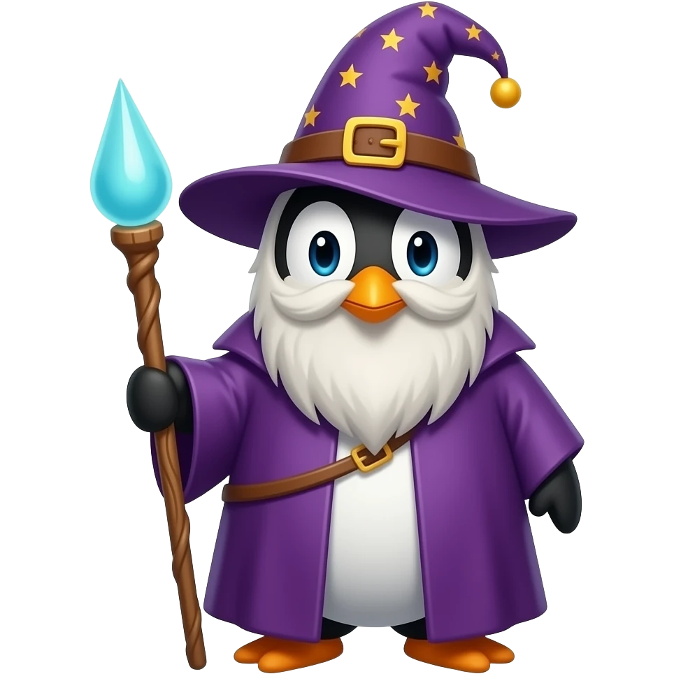 Penguin Wizard emoji