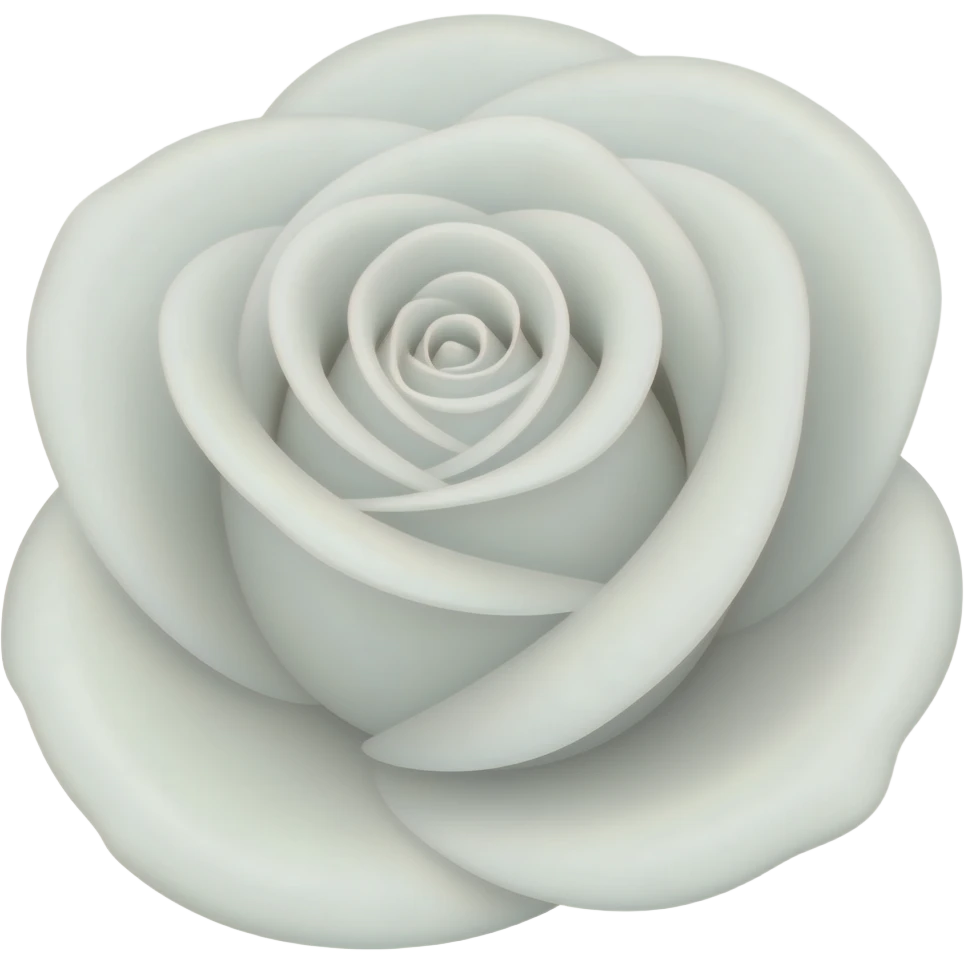 White beautiful rose emoji