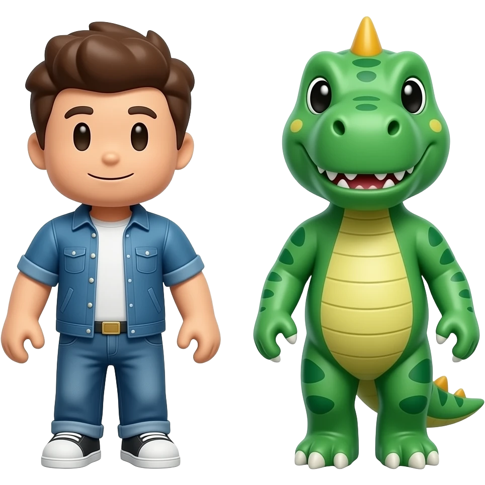 Coolkid from roblox plus dinosaur emoji