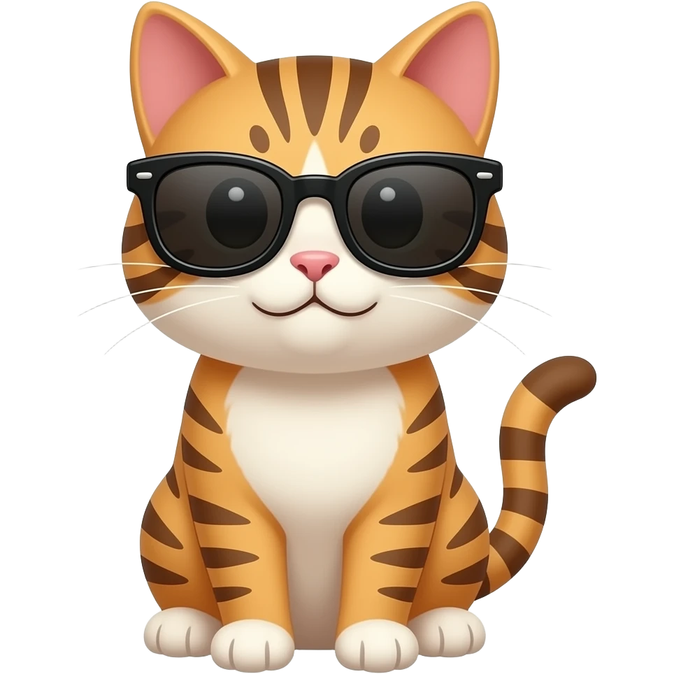 Cat wearing sunglasses emoji