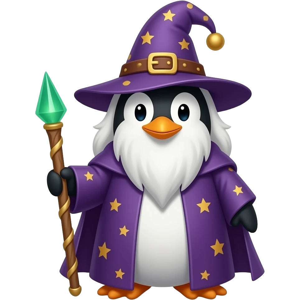 Penguin Wizard emoji