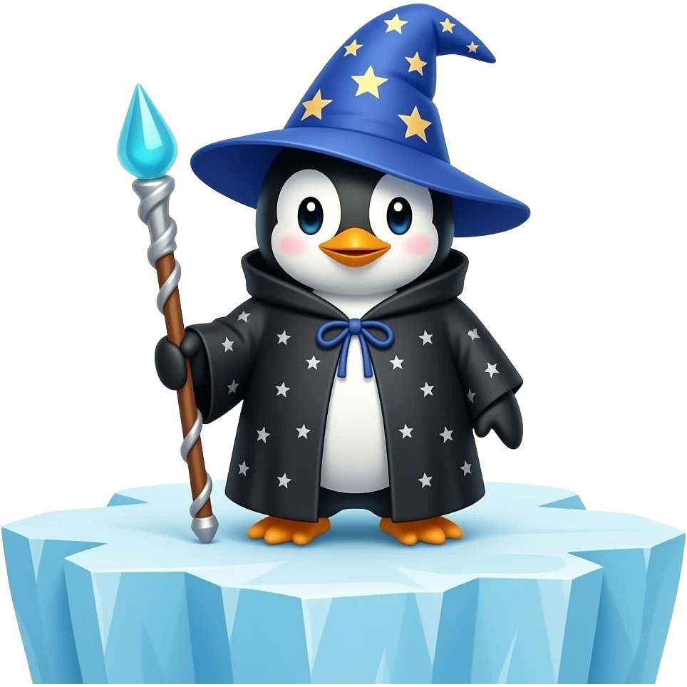 Penguin Wizard emoji
