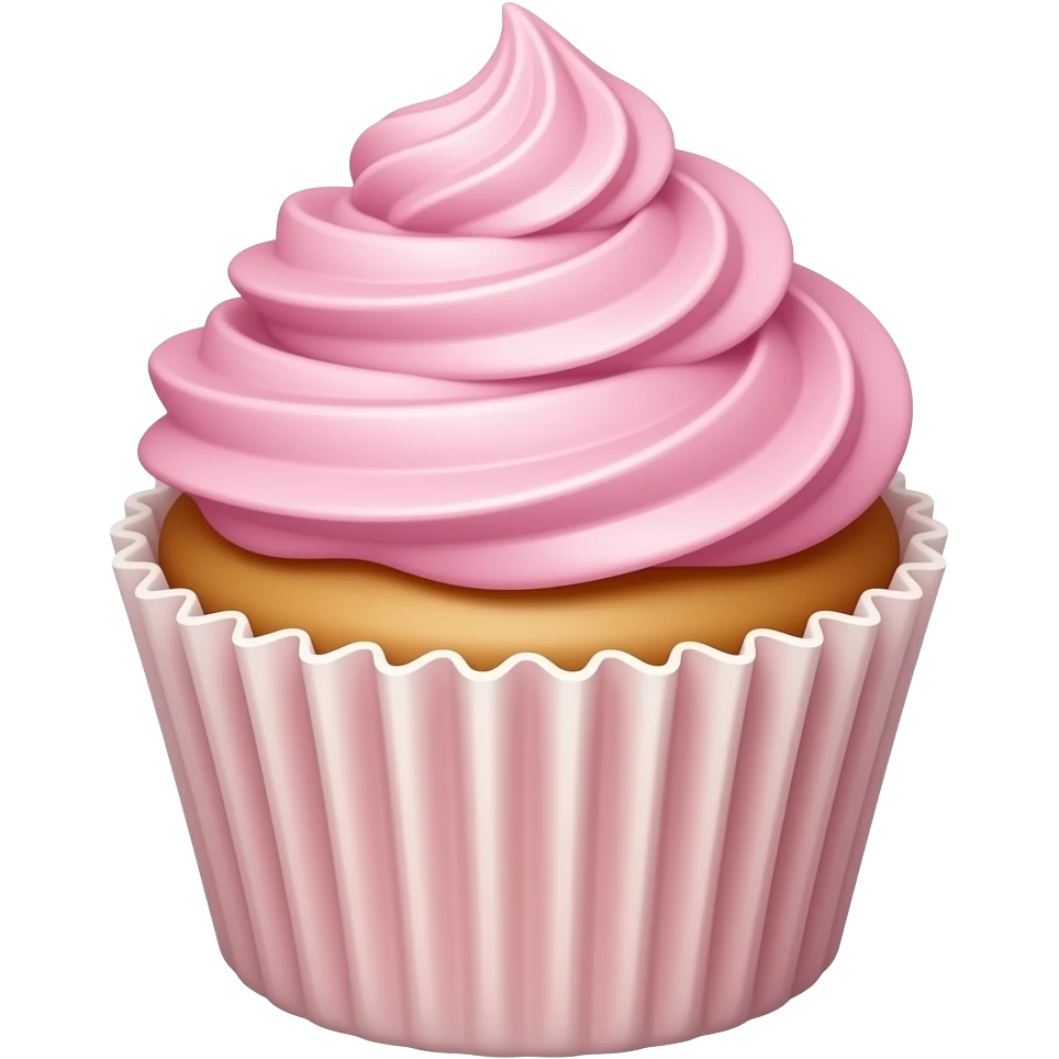 Cupcake with pink icing emoji