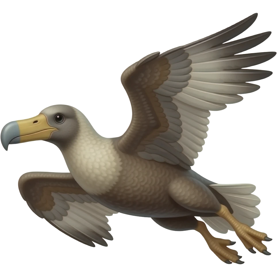 Pelagornis flying away from smilodon emoji