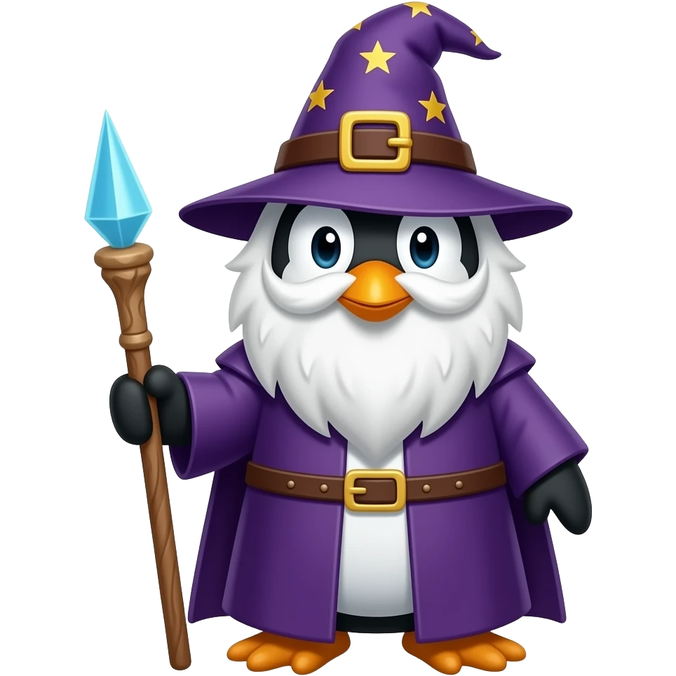 Penguin Wizard emoji
