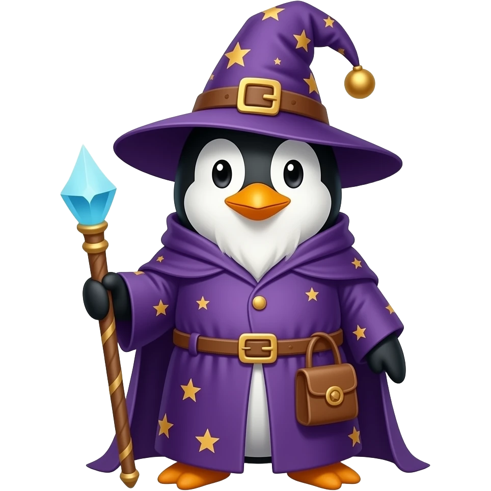 Penguin Wizard emoji