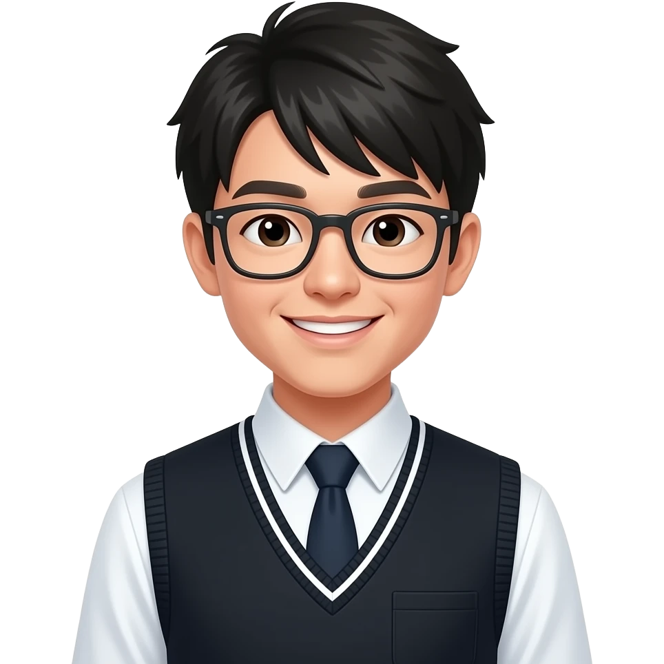 东亚黑背心学生 emoji