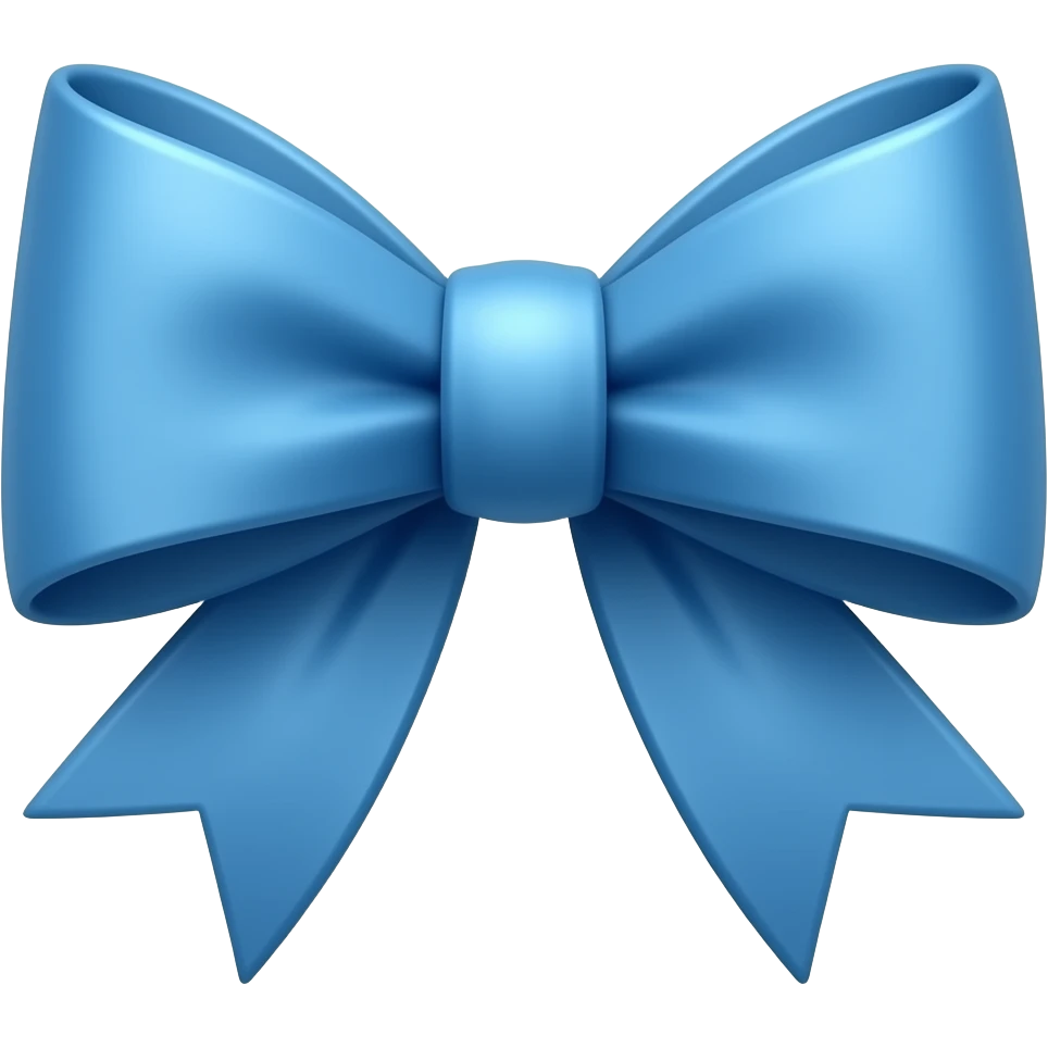 blue bow emoji