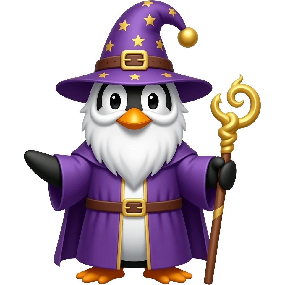 Penguin Wizard emoji