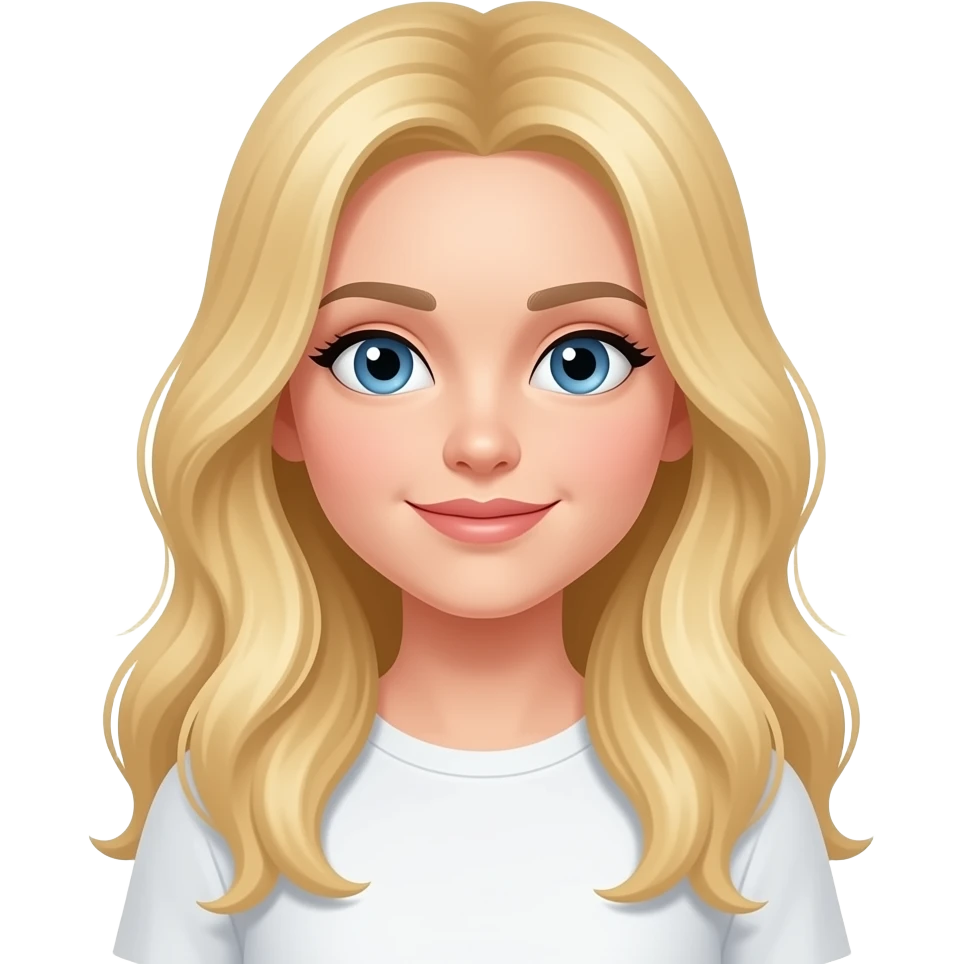 gal long blonde hair emoji