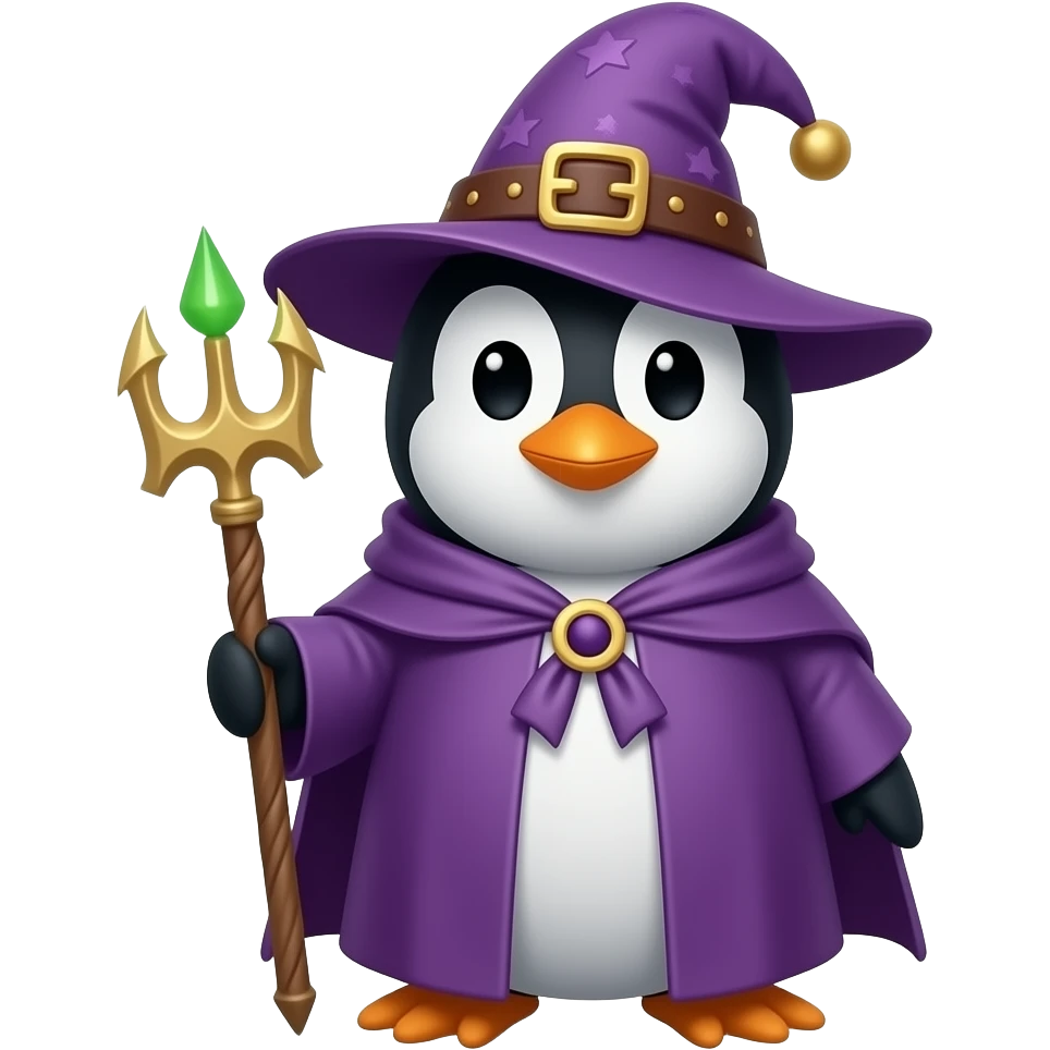 Penguin Wizard emoji
