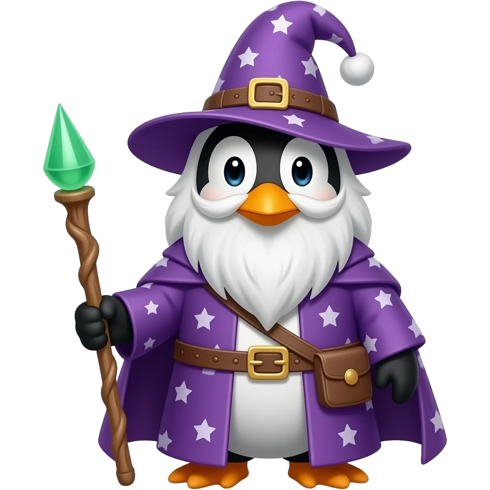 Penguin Wizard emoji