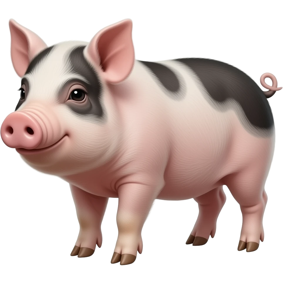 Chinese Zodiac, Realistic Pig, highly detailed, real pig emoji