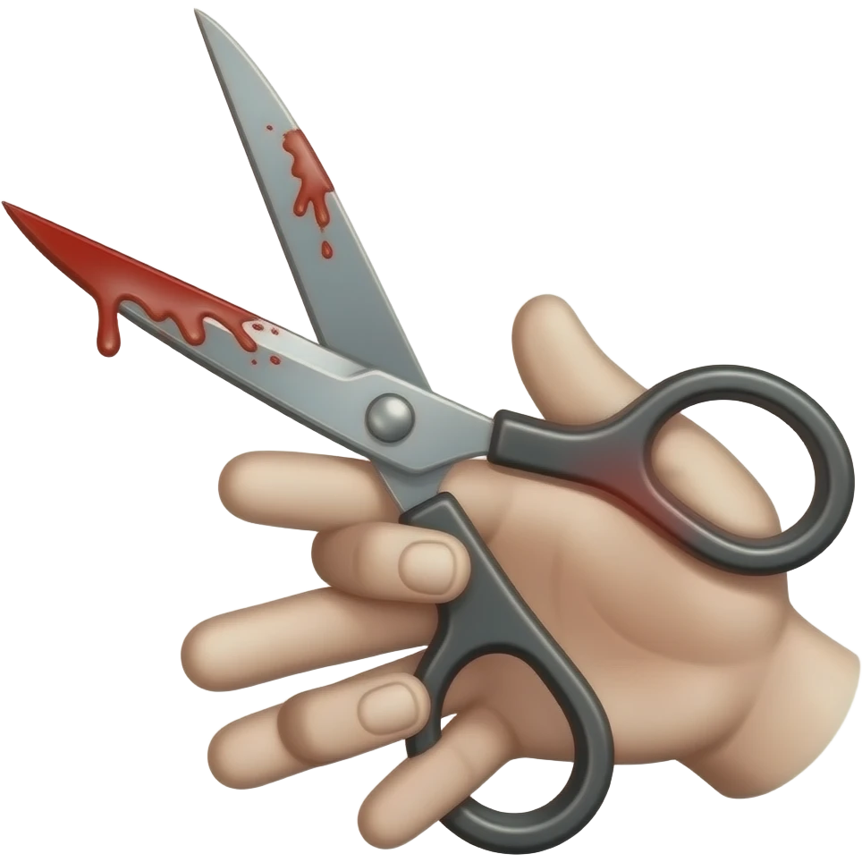 🤚🏻🩸✂️ emoji