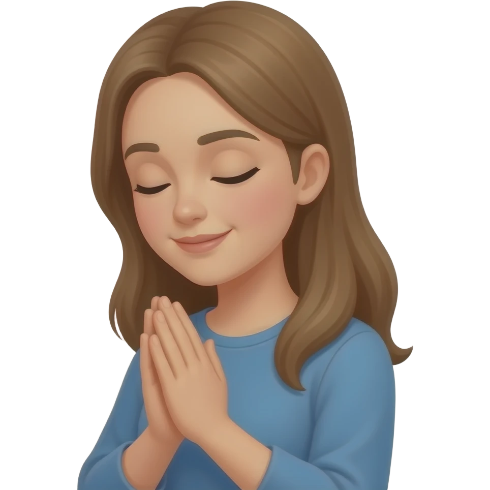 mujer  rezando emoji