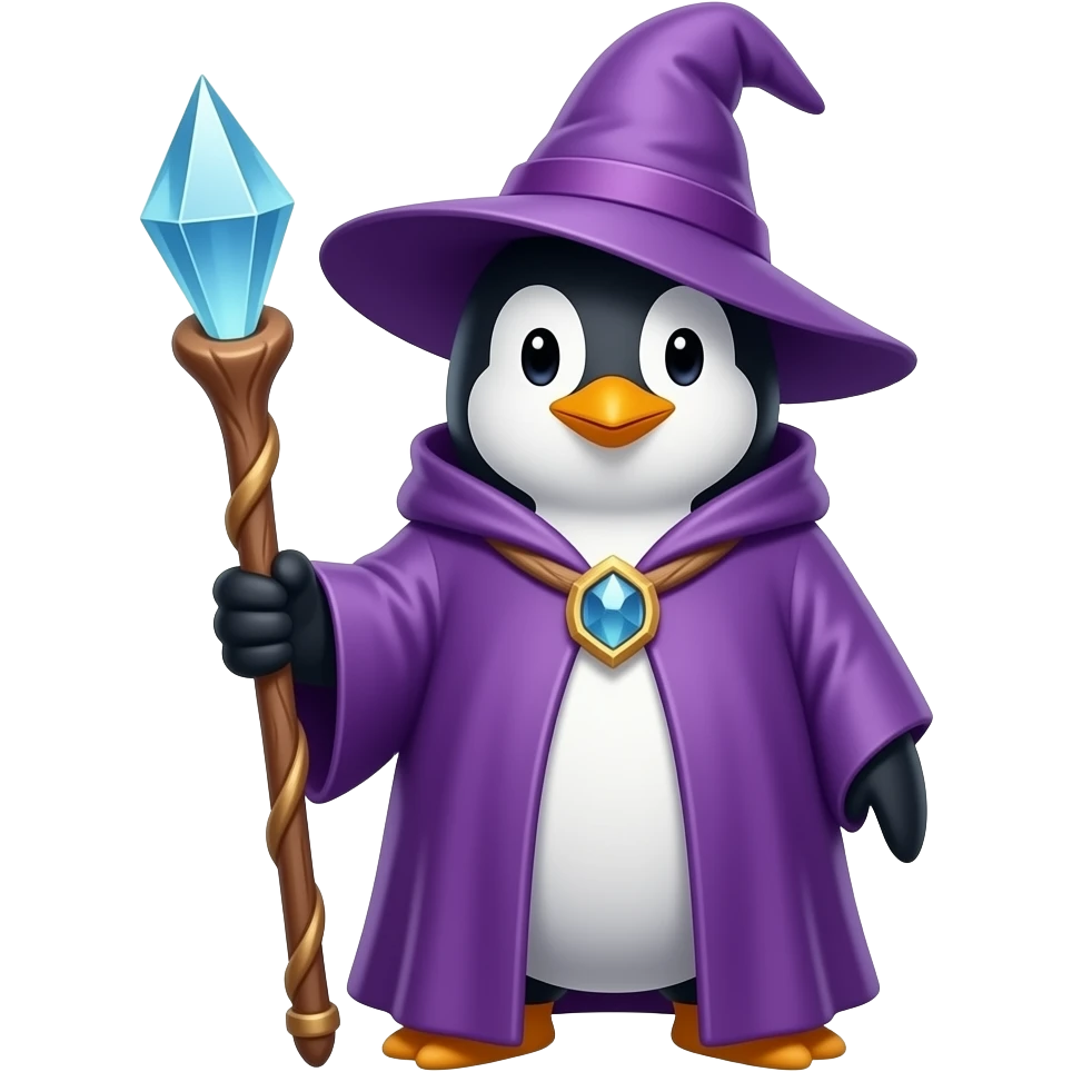 Penguin Wizard emoji