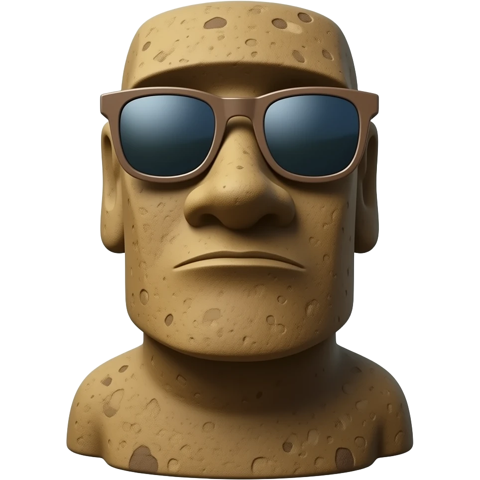 🗿 😎 combine looking same direction as first emoji, same color emoji