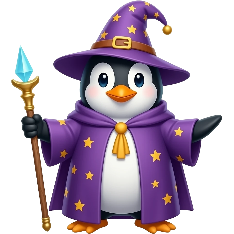 Penguin Wizard emoji