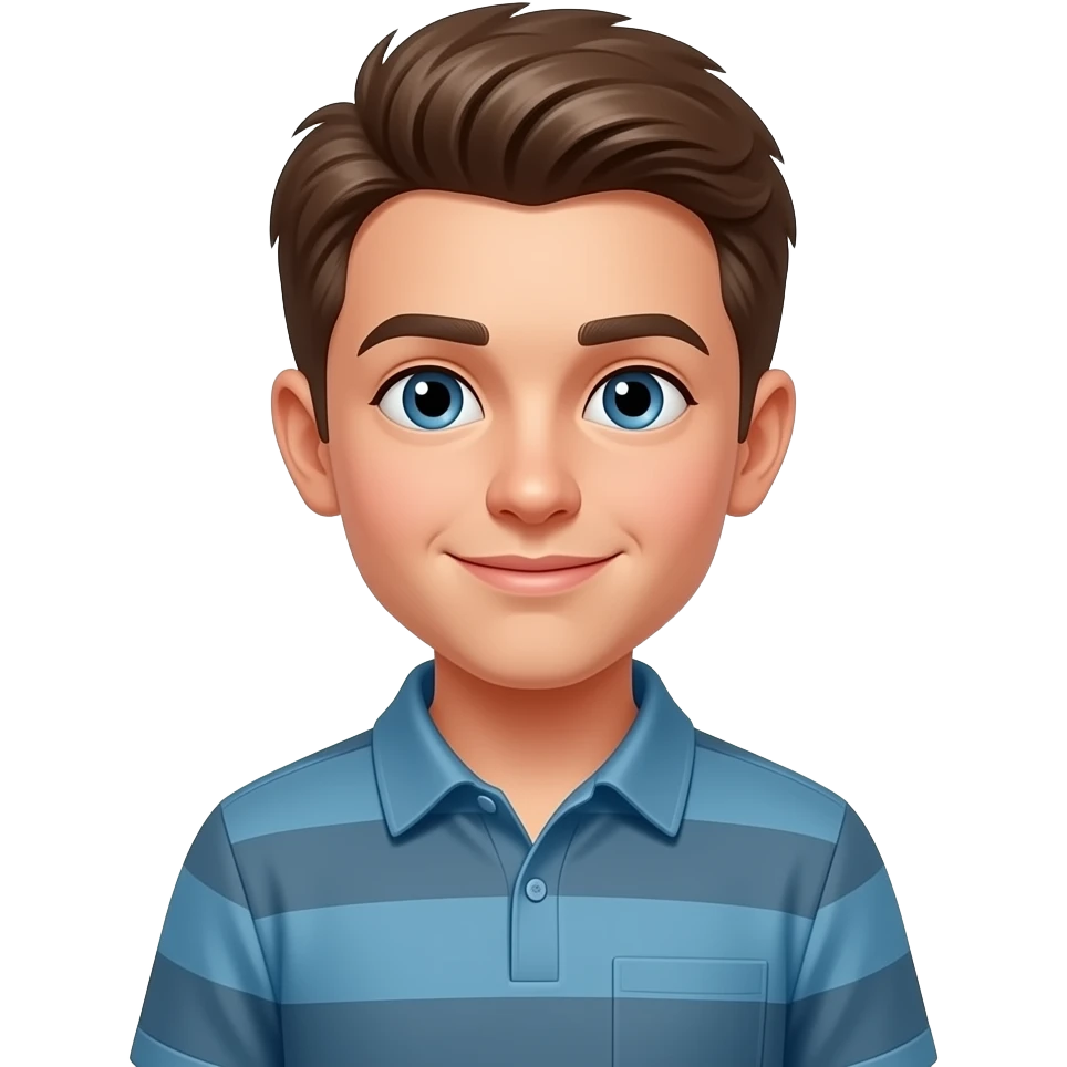 남자 중학생 백인 앞어리 존재 emoji