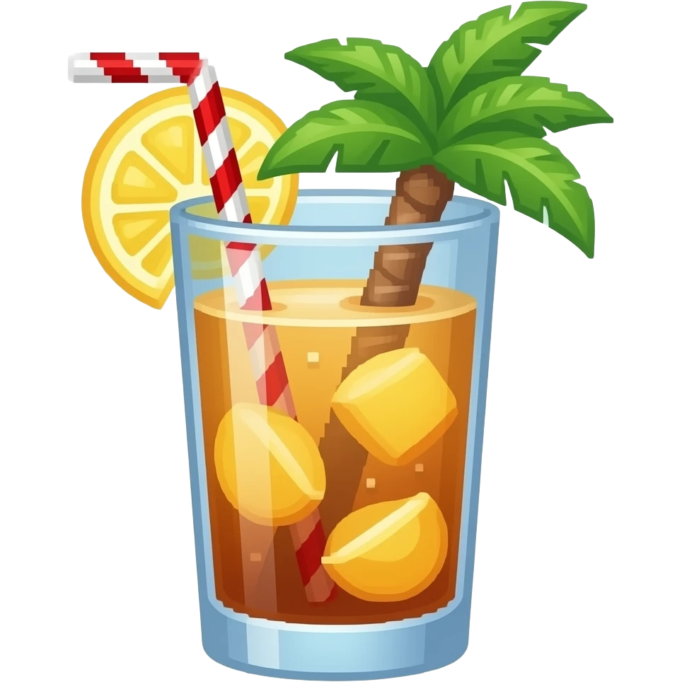 pixeled tropical drink emoji