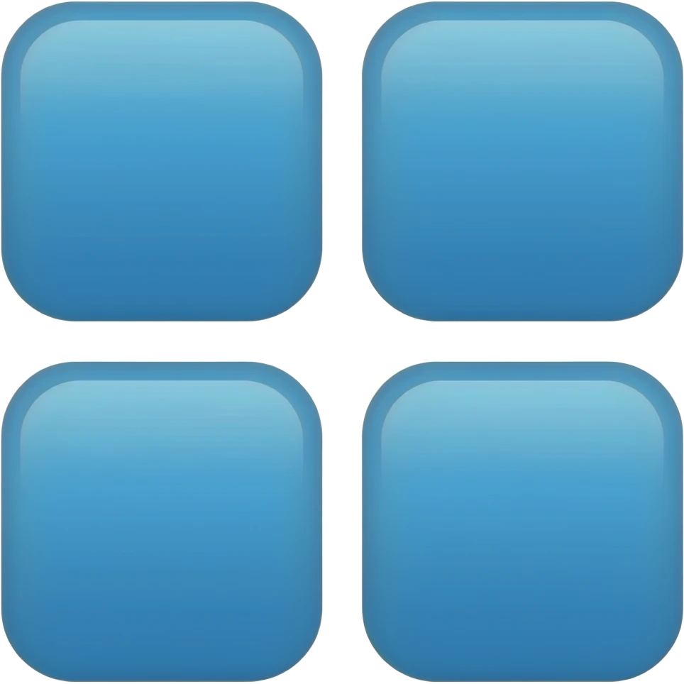 é uma representação minimalista de quatro quadrados 2D azuis emoji