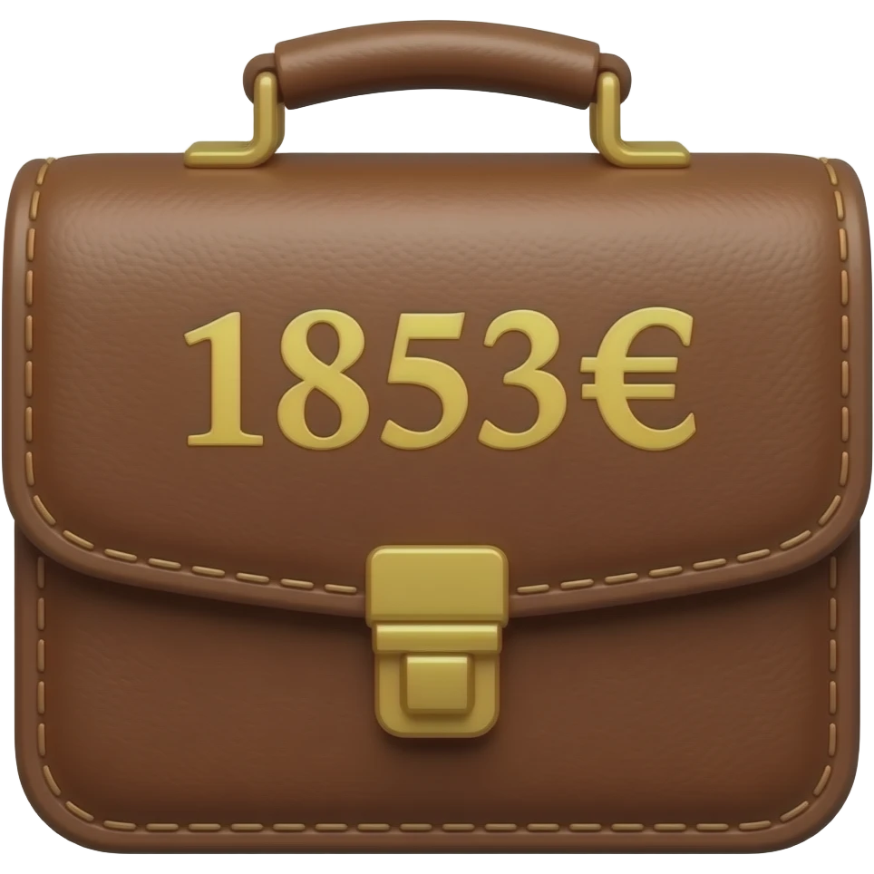 bag of money where "1853€" stands in the middle emoji