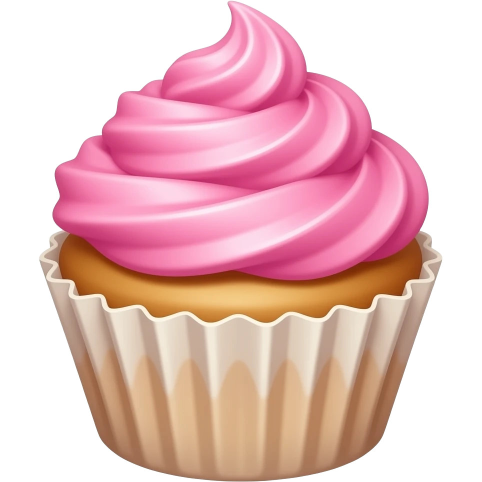 Cupcake with pink icing emoji