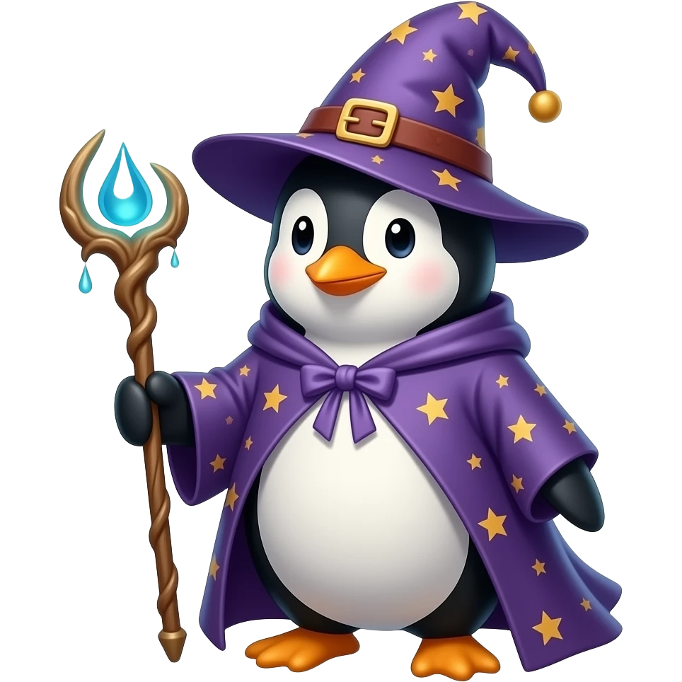 Penguin Wizard emoji