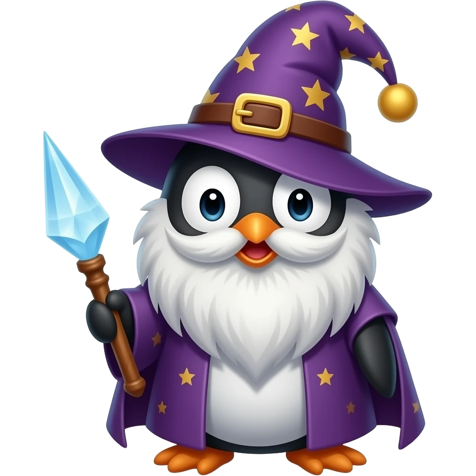 Penguin Wizard emoji