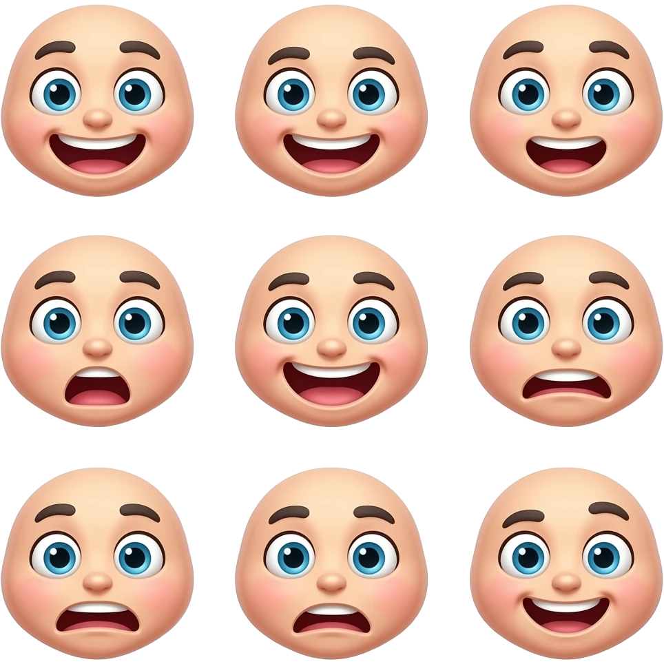 12개의 캐릭터들을 활용해서 각각 이모지로 만들어줘 emoji