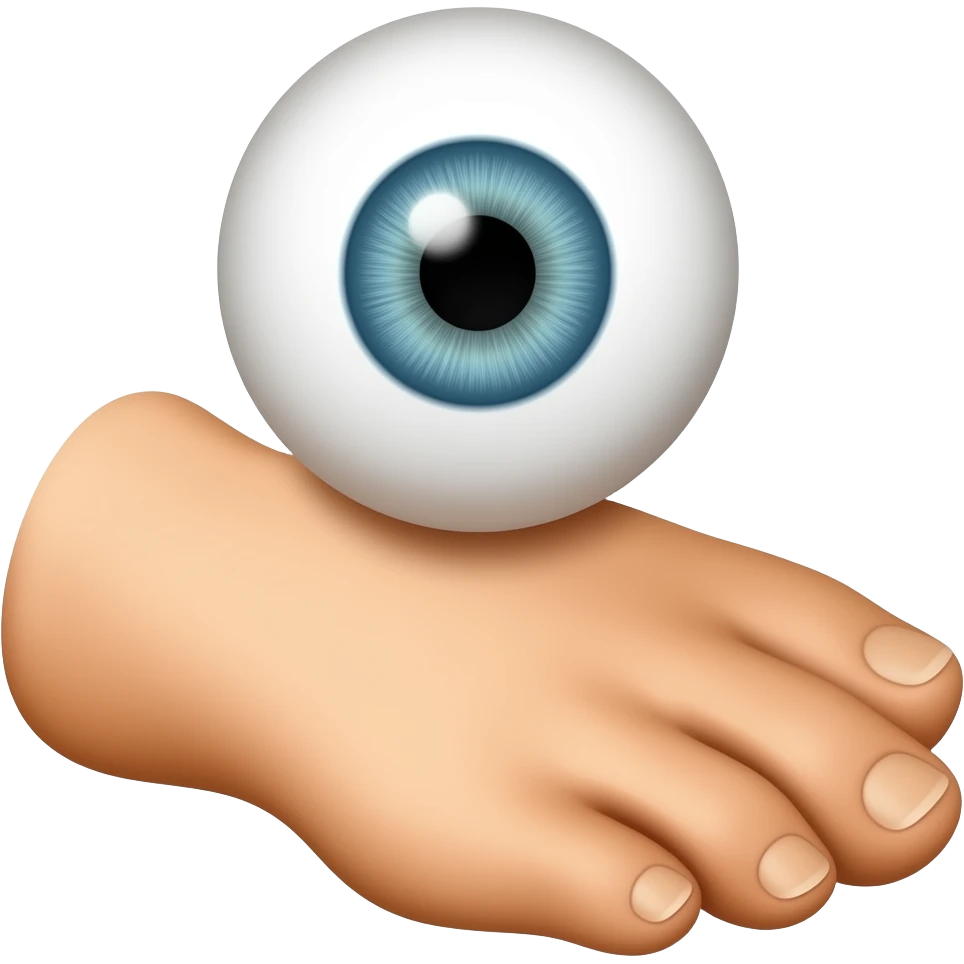 one eyeball on a big toe emoji