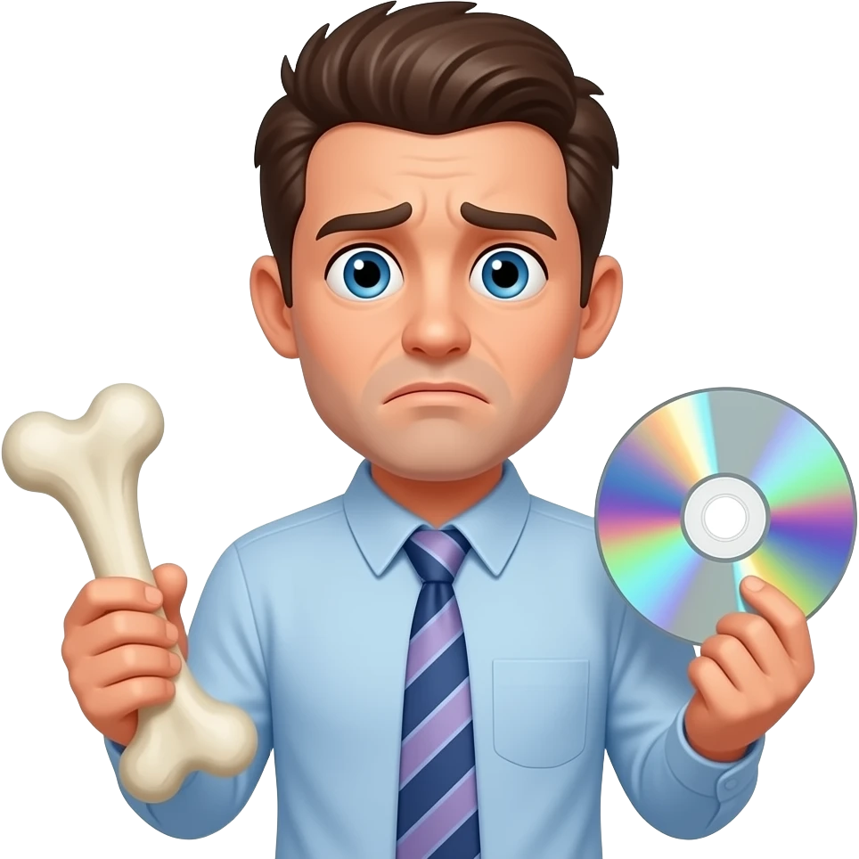 💿🦴😖 emoji