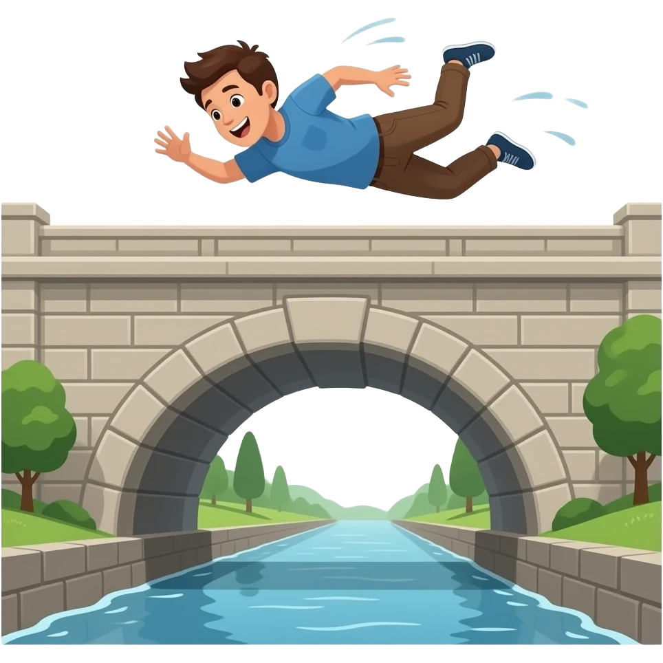 Off a bridge emoji