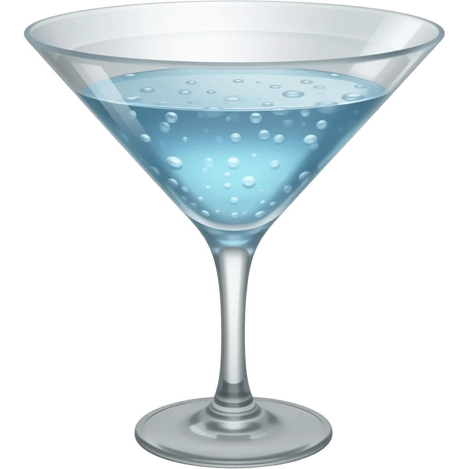 make me just water boiling on the surface of water in a martini glass emoji