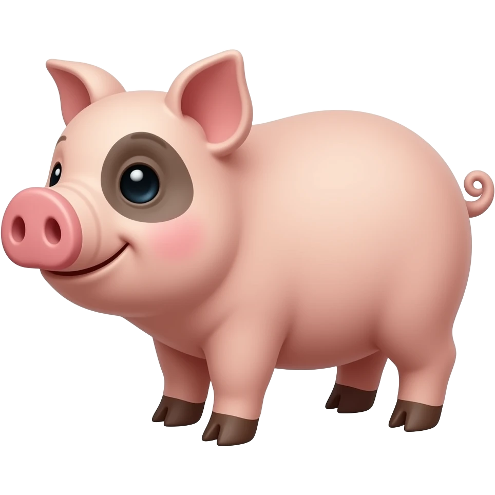 weird pig emoji