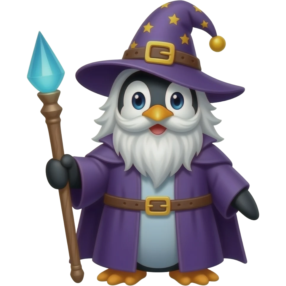 Penguin Wizard emoji