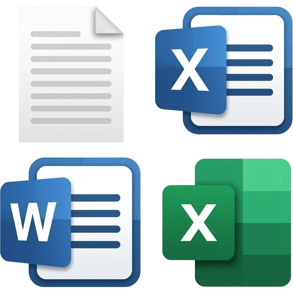 open powerpoint, ms word, excel template document emoji | AI Emoji ...