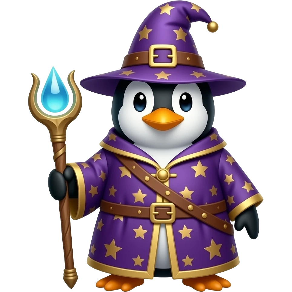 Penguin Wizard emoji