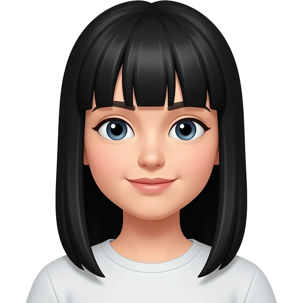 黑直发 emoji